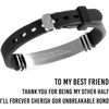 image:imageControse Best Friend Bracelet  Friendship Symbol Infinity Bracelet with Rose GoldPlated Stainless Steel Symbol Adjustable Silicone Band Story Card Included