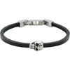 image:imageControse Black Leather Steel Skull Bracelet