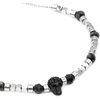 image:imageControse Black Spinel beads with Black skull bracelet