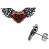 image:imageControse Red Winged Heart with Keyhole Earrings
