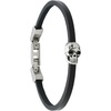 image:imageControse Black Leather Steel Skull Bracelet