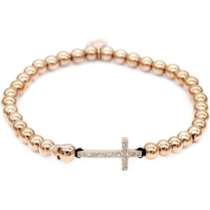 image:imageControse Beaded Stretch Crose amp Skull BraceletRose Gold