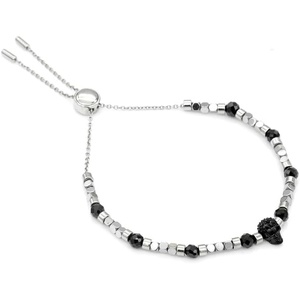 image:imageControse Black Spinel beads with Black skull bracelet
