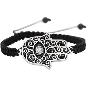 image:imageControse Hamsa Hand Woven Bracelet includes a 3mm clear crystal