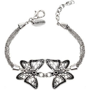 image:imageControse Womens SilverToned Stainless Steel Gossamer Wings Bracelet 7  8 Adjustable