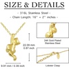 image:imageControse 24K Gold Plated Cat Necklace  Never Give Up Pendant Inspirational Jewelry for Women