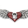 image:imageControse Angel Wings Heart Necklace Red With Keyhole 316L Stainless Steel