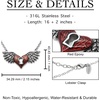 image:imageControse Angel Wings Heart Necklace Red With Keyhole 316L Stainless Steel
