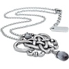image:imageControse Antiique SilverToned Stainless Steel Forget Me Knot  Knot with Stones Necklace