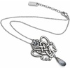image:imageControse Antiique SilverToned Stainless Steel Forget Me Knot  Knot with Stones Necklace