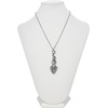 image:imageControse Antiique SilverToned Stainless Steel Ipyro  Flames and Dangling Hear Necklace