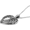image:imageControse Antique Stainless Steel Winged Heart Necklace with Mother of Pearl Elegance
