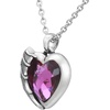 image:imageControse Bat Wing Heart Necklace  Fuchsia Crystal