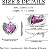 image:imageControse Bat Wing Heart Necklace  Fuchsia Crystal