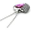 image:imageControse Bat Wing Heart Necklace  Fuchsia Crystal
