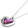 image:imageControse Bat Wing Heart Necklace  Fuchsia Crystal