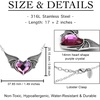 image:imageControse Bat Wing Heart Necklace with Purple Crystal  Gothic amp Fantasy Jewelry for Women