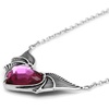 image:imageControse Bat Wing Heart Necklace with Purple Crystal  Gothic amp Fantasy Jewelry for Women