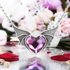 image:imageControse Bat Wing Heart Necklace with Purple Crystal  Gothic amp Fantasy Jewelry for Women