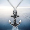 image:imageControse Black CZ Anchor Necklace  Nautical Gothic Sparkle