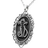 image:imageControse Black Cat Cameo Pendant Necklace  Victorian Gothic Jewelry for Women Cat Lover