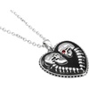 image:imageControse Bound For Eternity Skull Heart Necklace with Pendant 27 316L Stainless Steel chain