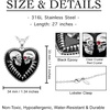 image:imageControse Bound For Eternity Skull Heart Necklace with Pendant 27 316L Stainless Steel chain