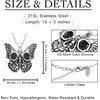image:imageControse Butterfly Skull Necklace with Pendant 16  18 adjustable chain