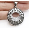 image:imageControse Compass Floating Charm with White Crystal necklace
