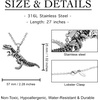 image:imageControse Dinosaur Necklace TRex Skeleton Pendant 316L Stainless Steel