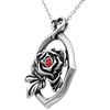 image:imageControse Framed Rose Necklace with light siam crystal