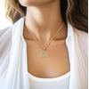 image:imageControse Golden Lotus Yoga Necklace with Crystals