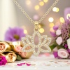 image:imageControse Golden Lotus Yoga Necklace with Crystals