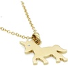 image:imageControse Golden Unicorn Necklace  24K GoldPlated Jewelry w Clear Crystal