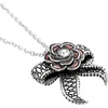 image:imageControse Gothic Rose Necklace for Women Crystal Flower Pendant with Tentacle Design 316L Stainless Steel Dark Aesthetic Jewelry Unique Gift for Her