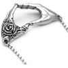 image:imageControse Hand with rose necklace love pendant with 16  18 Adjustable Chain Necklace 316L Stainless SteelWith Rose