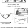 image:imageControse Hand with rose necklace love pendant with 16  18 Adjustable Chain Necklace 316L Stainless SteelWith Rose