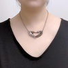 image:imageControse Hand with rose necklace love pendant with 16  18 Adjustable Chain Necklace 316L Stainless SteelWith Rose