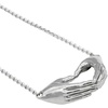image:imageControse Hand with rose necklace love pendant with 16  18 Adjustable Chain Necklace 316L Stainless SteelWithout Rose