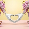 image:imageControse Hand with rose necklace love pendant with 16  18 Adjustable Chain Necklace 316L Stainless SteelWithout Rose