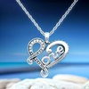 image:imageControse Heart Necklace Engraved LOVE letter Pendant
