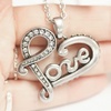 image:imageControse Heart Necklace Engraved LOVE letter Pendant