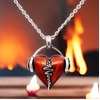 image:imageControse HeartBeat Heart Necklace with Pendant 17  19 Adjustable Stainless Steel Chain