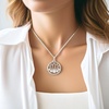 image:imageControse Lotus Necklace with Clear Crystals  Flower of Life