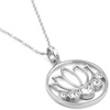 image:imageControse Lotus Necklace with Clear Crystals  Flower of Life
