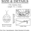 image:imageControse Lotus Necklace with Clear Crystals  Flower of Life