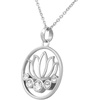 image:imageControse Lotus Necklace with Clear Crystals  Flower of Life