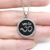 image:imageControse Om Necklace  Goodness and Passion pendant with 42 Clear Crystals