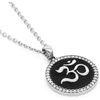 image:imageControse Om Necklace  Goodness and Passion pendant with 42 Clear Crystals