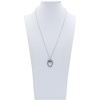 image:imageControse Owl Birthstone Necklace  Stainless Steel Pendant with Crystals and 27 Chain02February  Purple